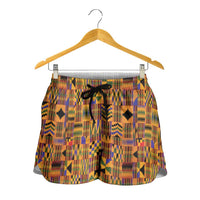 Kente African Pattern Shorts for Women - Wonder Print Shop