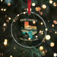 Kerr County Texas Crystal Glass Ornament Retro Hill Country Nature Scene Outdoors TS02