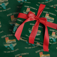 Kerr County Texas Wrapping Paper Roll Retro Hill Country Nature Scene Outdoors - Wonder Print Shop