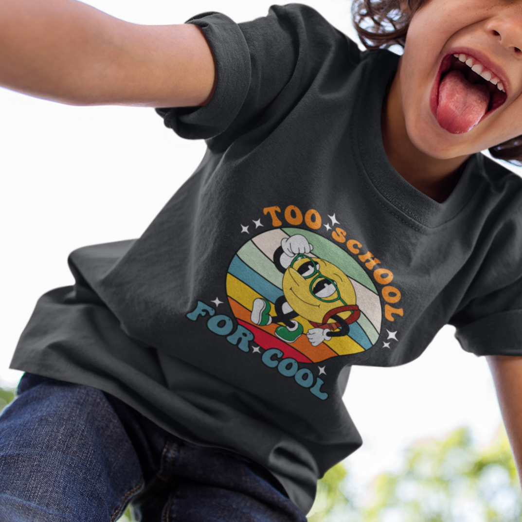 Too Cool For School T Shirt For Kid Back To School Retro Hippie - Wonder Print Shop