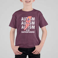 Autistic T Shirt For Kid Autism Is My Super Power Brain Superhero - Wonder Print Shop