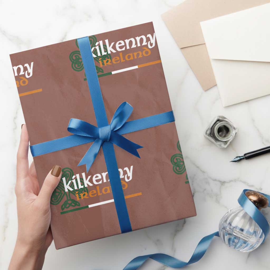 Kilkenny Ireland Wrapping Paper Roll Irish City Souvenir St Patricks Day Celtic Shamrock