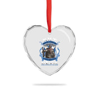 Kilt Because When God Looks Down He Knows To Be Proud And When The Devil Looks Up He Knows To Be Afraid Heart Crystal Glass Ornament - Wonder Print Shop