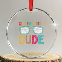 Kindergarten Dude Crystal Glass Ornament Funny First Day Back to School Student