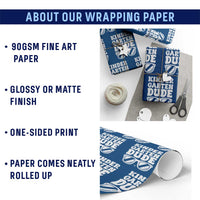 Kindergarten Dude Wrapping Paper Roll Funny Back to School First Day Of Kinder Graduation - Wonder Print Shop