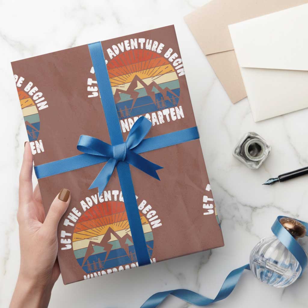 Kindergarten First Day of School Wrapping Paper Roll Let the Adventure Begin Cute Back to School Gift
