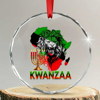 King Lion Of Africa Kwanzaa Map Crystal Glass Ornament Heritage Pride Gift - Wonder Print Shop