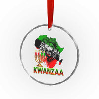 King Lion Of Africa Kwanzaa Map Crystal Glass Ornament Heritage Pride Gift - Wonder Print Shop