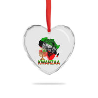 King Lion Of Africa Kwanzaa Map Heart Crystal Glass Ornament Heritage Pride Gift - Wonder Print Shop