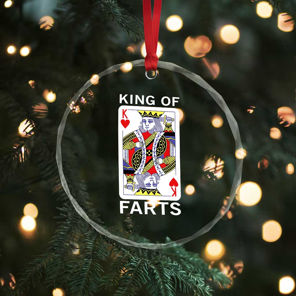 King of Farts Crystal Glass Ornament Funny Joke Inappropriate Fart Prank Gift - Wonder Print Shop