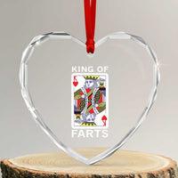 King of Farts Heart Crystal Glass Ornament Funny Joke Inappropriate Fart Prank Gift - Wonder Print Shop