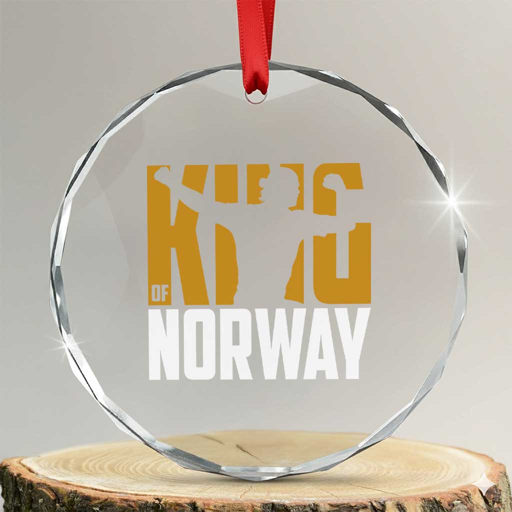 King Of Norway Football Crystal Glass Ornament Proud Norwegian Supporter Fan