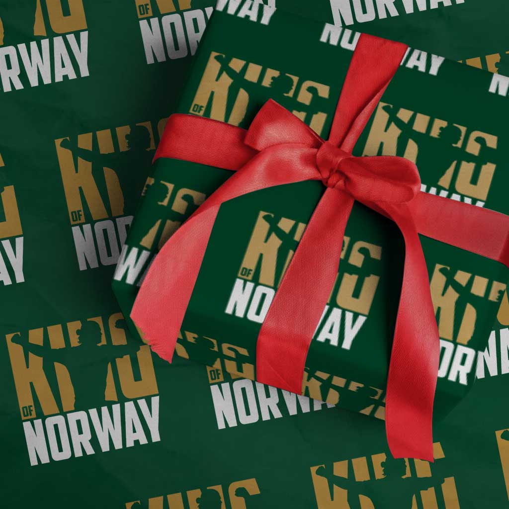 King Of Norway Football Wrapping Paper Roll Proud Norwegian Supporter Fan