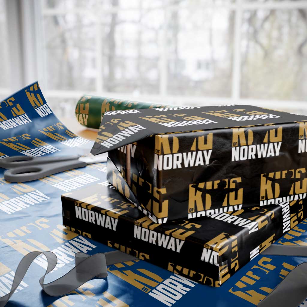 King Of Norway Football Wrapping Paper Roll Proud Norwegian Supporter Fan