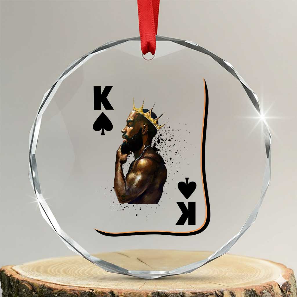 King Of Spades Black Man Crystal Glass Ornament African American Men Pride - Wonder Print Shop