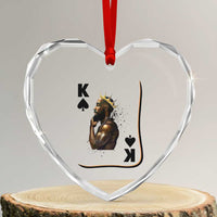 King Of Spades Black Man Heart Crystal Glass Ornament African American Men Pride - Wonder Print Shop