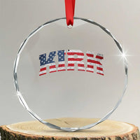 Kirk Crystal Glass Ornament American Flag Charlie Kirk Last Name Surname Team TS10