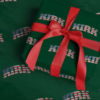 Kirk Wrapping Paper Roll American Flag Charlie Kirk Last Name Surname Team - Wonder Print Shop