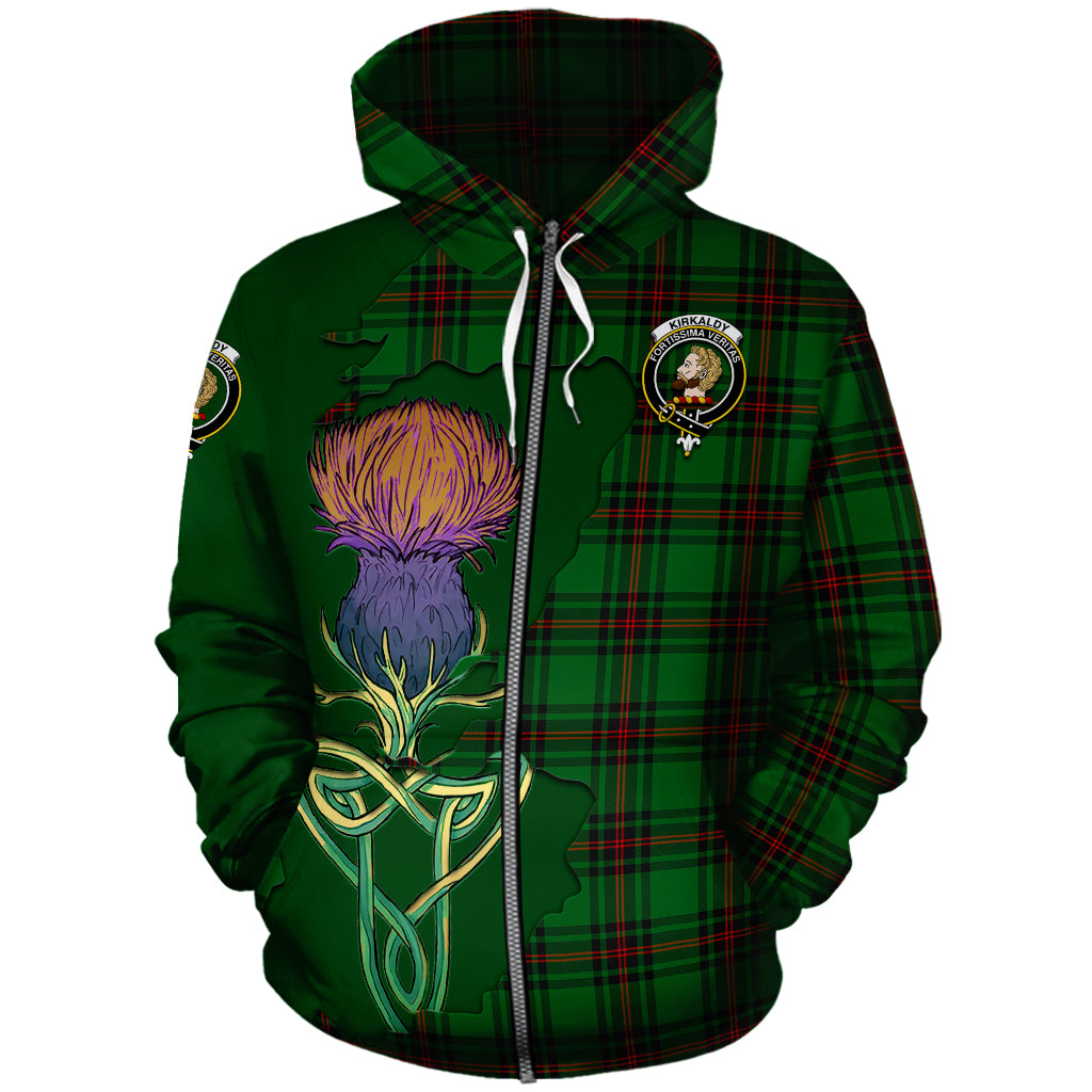 kirkaldy-tartan-plaid-hoodie-tartan-crest-with-thistle-and-scotland-map-hoodie