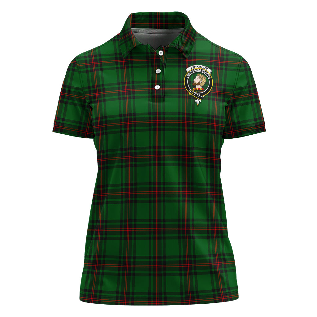 kirkaldy-family-crest-tartan-golf-polo-for-women-tartan-womens-polo-shirts