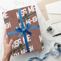Kiss Me Im ARish Funny St Patricks Day Wrapping Paper Roll Tactical Irish Humor for Gun Enthusiasts