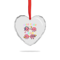 Kiss Your Brain Heart Crystal Glass Ornament Funny Teacher - Wonder Print Shop