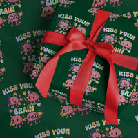 Kiss Your Brain Wrapping Paper Roll Funny Teacher - undefined