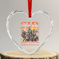 Knight Meme Heart Crystal Glass Ornament Sir Cumcise Funny Bootleg Graphic - Wonder Print Shop