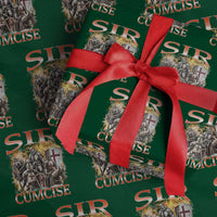 Knight Meme Wrapping Paper Roll Sir Cumcise Funny Bootleg Graphic - Wonder Print Shop