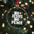 Know Jesus Know Peace Crystal Glass Ornament No Jesus No Peace - Wonder Print Shop