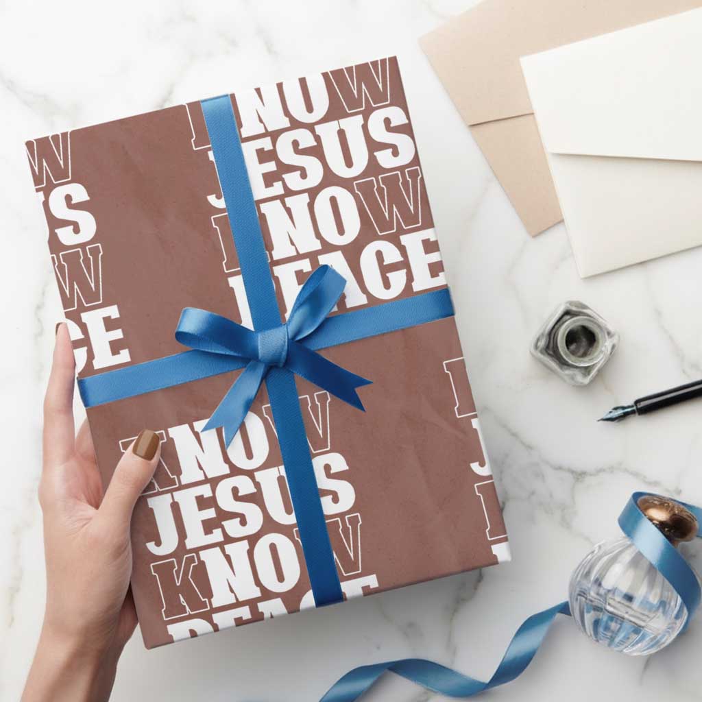 Know Jesus Know Peace Wrapping Paper Roll No Jesus No Peace