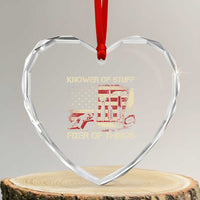 Knower Of Stuff Fixer Of Things Heart Crystal Glass Ornament Funny Handyman Fathers Day American Flag