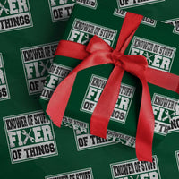 Knower Of Stuff Fixer Of Things Wrapping Paper Roll Funny Handyman Dad Husband Fathers Day Gift