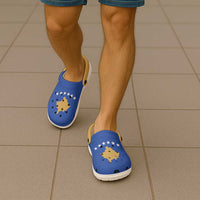 Kosovo Clogs Shoes Flag Color Inspiration - Wonder Print Shop