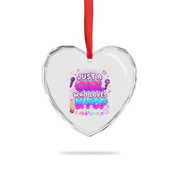 Kpop Lover Heart Crystal Glass Ornament Just a Girl Who Loves K-Pop Korean Music