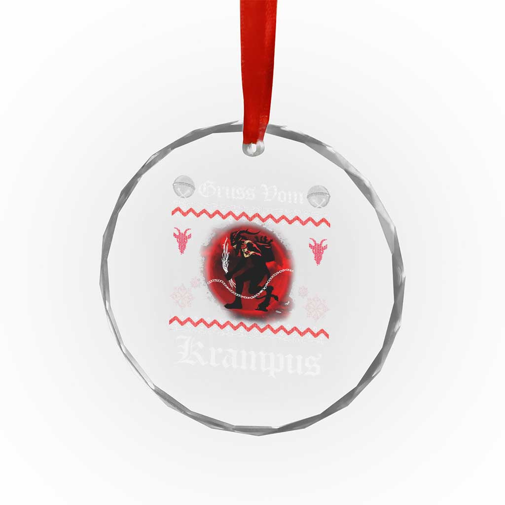 Krampus Crystal Glass Ornament Goth Xmas Gruss Von Krampus Ugly Christmas Sweater Evil Pajama TS10