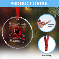 Krampus Crystal Glass Ornament Goth Xmas Gruss Von Krampus Ugly Christmas Sweater Evil Pajama TS10