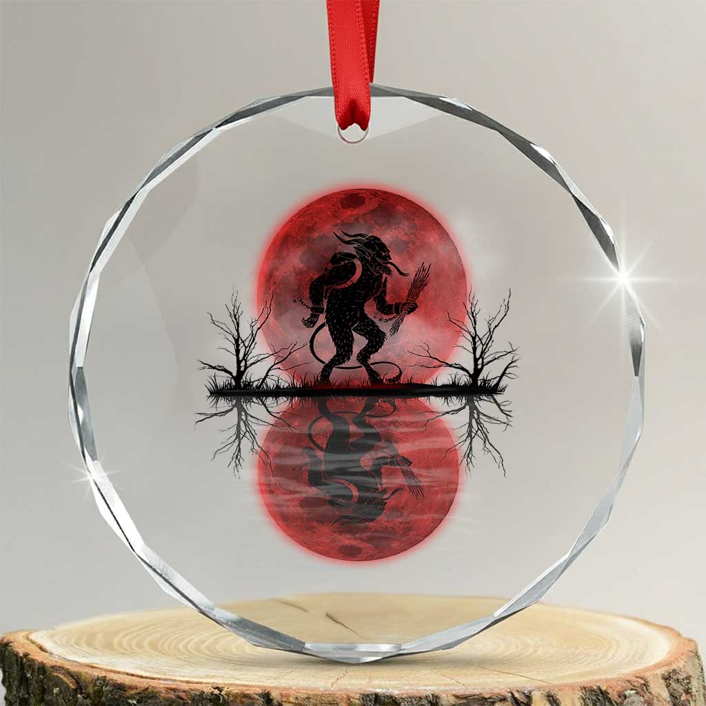 Krampus Crystal Glass Ornament Scary Horror Goth Xmas Blood Moon Ugly Sweater Evil Pajama TS10