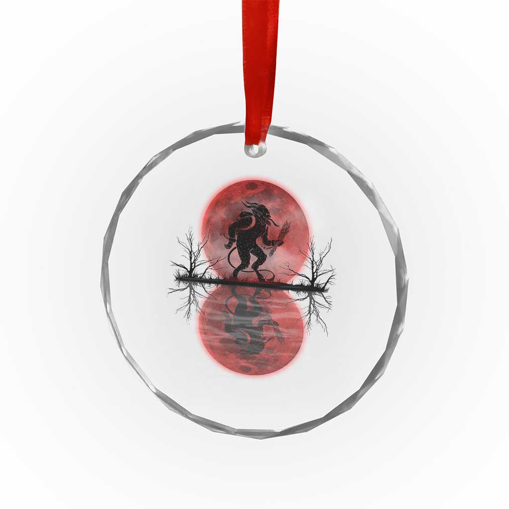 Krampus Crystal Glass Ornament Scary Horror Goth Xmas Blood Moon Ugly Sweater Evil Pajama TS10