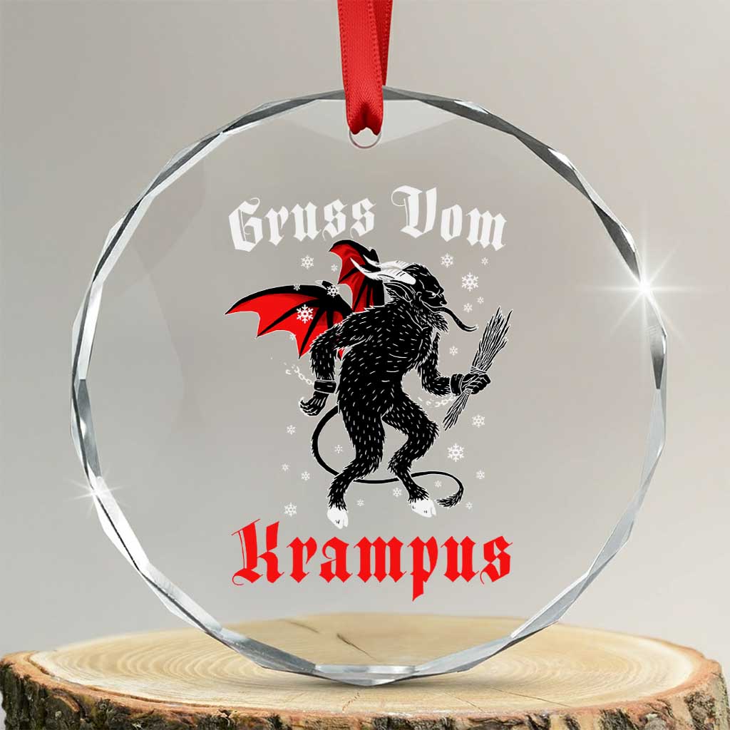 Krampus Crystal Glass Ornament Scary Horror Goth Xmas Gruss Von Krampus TS10