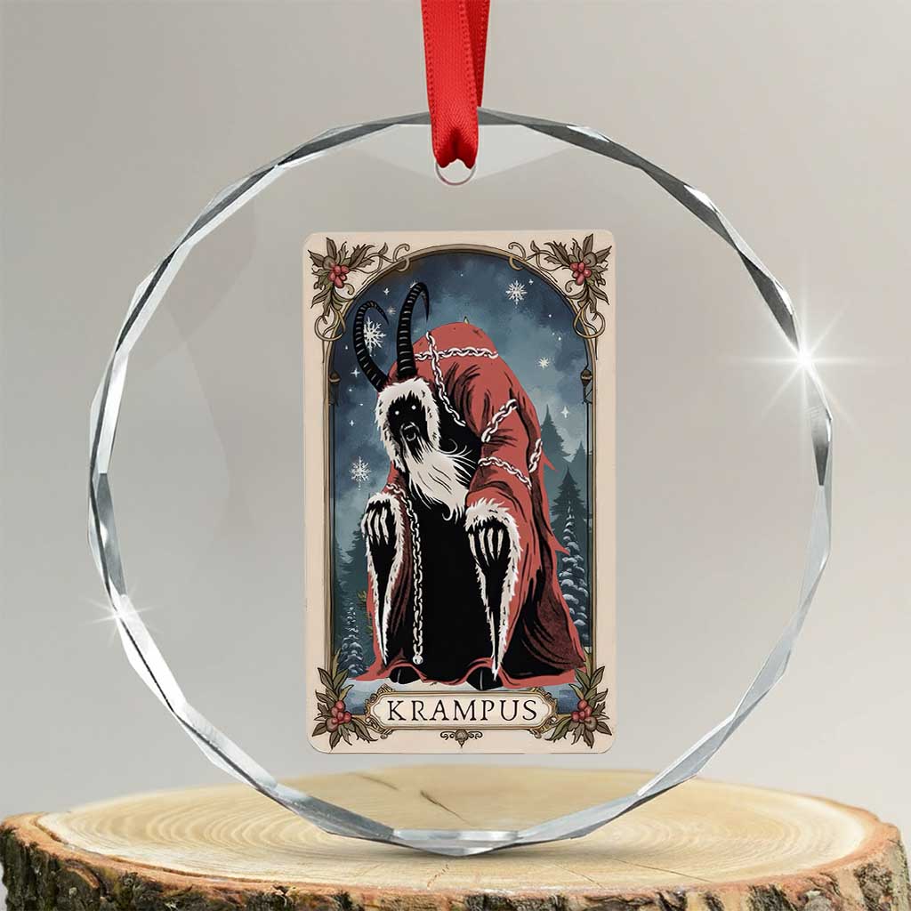 Krampus Crystal Glass Ornament Tarot Card Xmas Horror Ugly Sweater Evil Pajama TS10