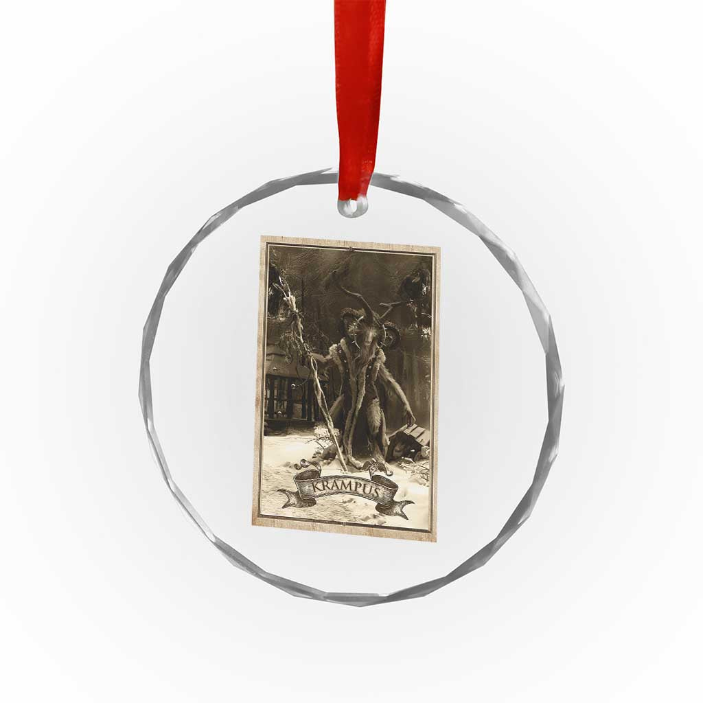 Krampus Crystal Glass Ornament Xmas Horror Ugly Sweater Krampus Tarot Card Evil Pajama TS10