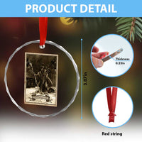 Krampus Crystal Glass Ornament Xmas Horror Ugly Sweater Krampus Tarot Card Evil Pajama TS10