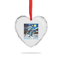 Krampus Is Coming Heart Crystal Glass Ornament Spooky Christmas Starry Night - Wonder Print Shop