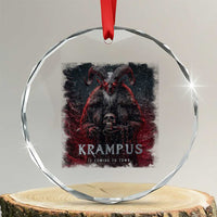 Krampus Is Coming To Town Crystal Glass Ornament Gothic Dark Xmas Gift Horror Holiday - Wonder Print Shop
