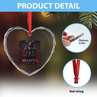 Krampus Is Coming To Town Heart Crystal Glass Ornament Gothic Dark Xmas Gift Horror Holiday - Wonder Print Shop