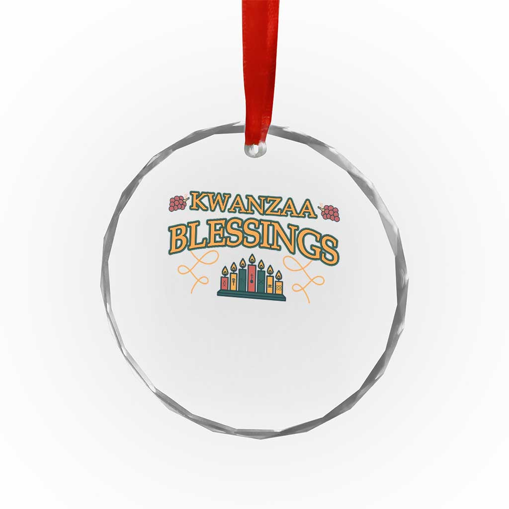 Kwanzaa Blessings Crystal Glass Ornament African Heritage Celebration Gift - Wonder Print Shop