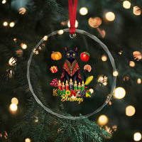 Kwanzaa Blessings Crystal Glass Ornament Funny Cat African Heritage Gift - Wonder Print Shop