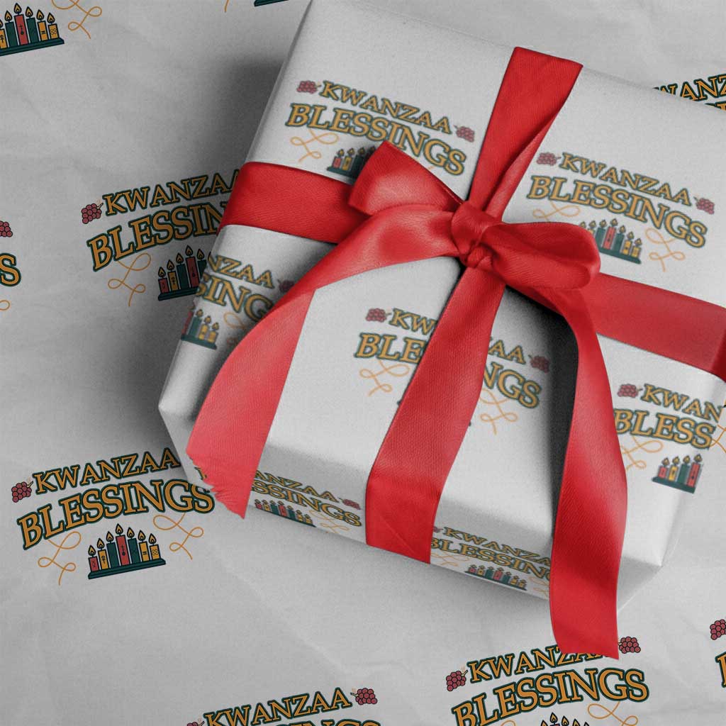 Kwanzaa Blessings Wrapping Paper Roll African Heritage Celebration Gift - Wonder Print Shop