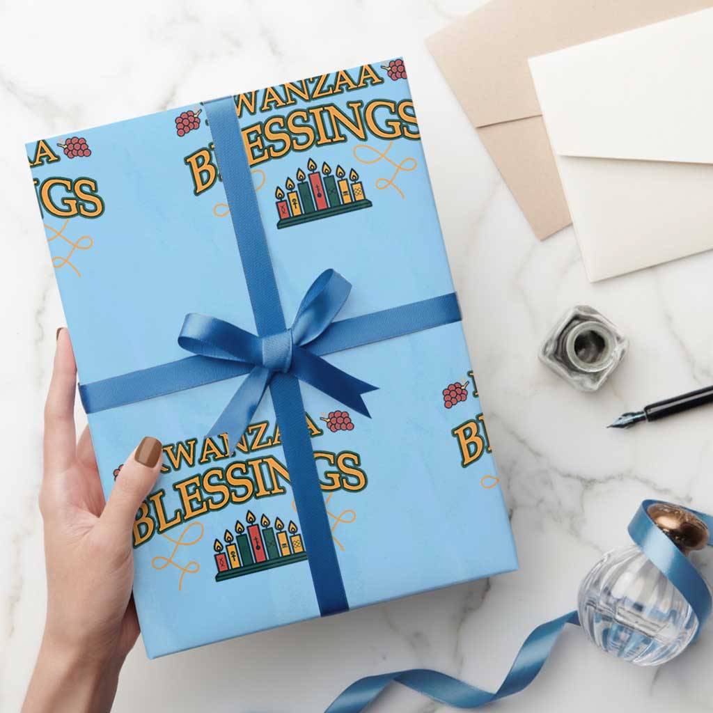 Kwanzaa Blessings Wrapping Paper Roll African Heritage Celebration Gift - Wonder Print Shop